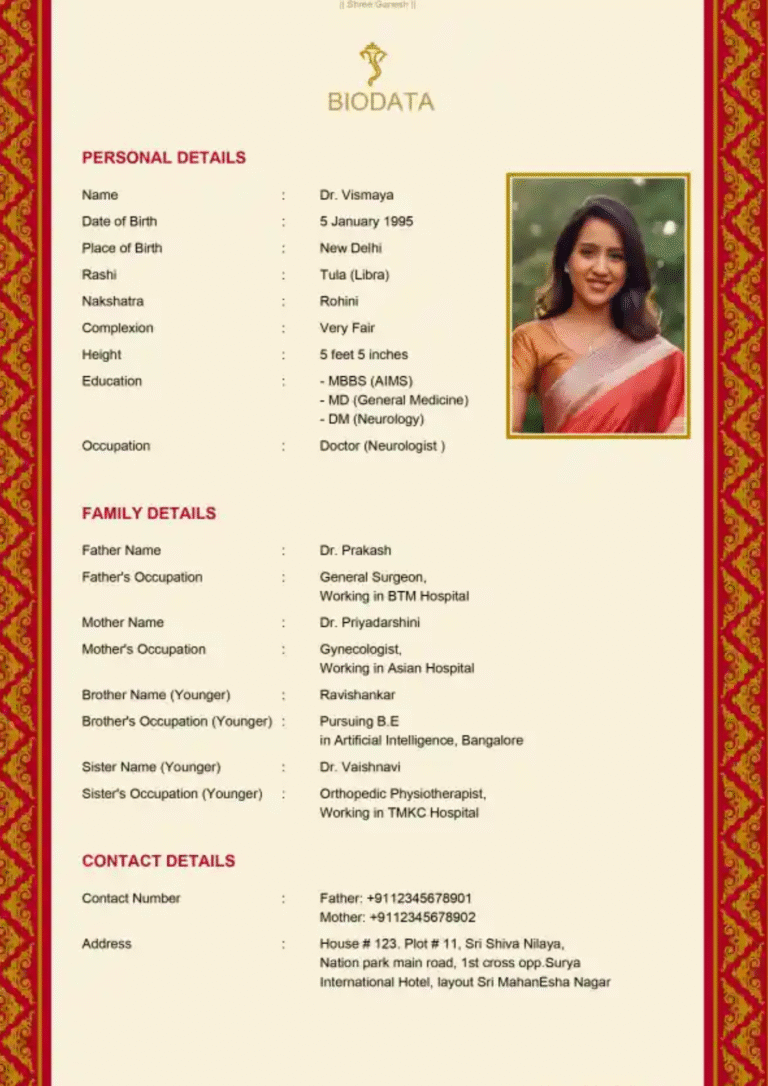 Popular Wordpress Blog Examples Top 10 Marriage Biodata Format Free Power Point Template Ppt Template ...