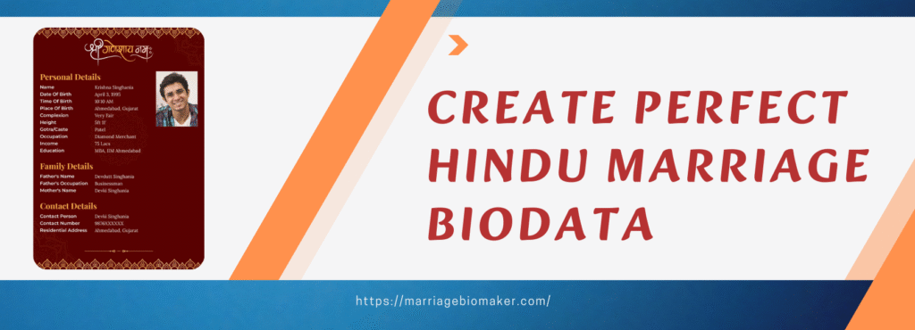 Hindu marriage biodata