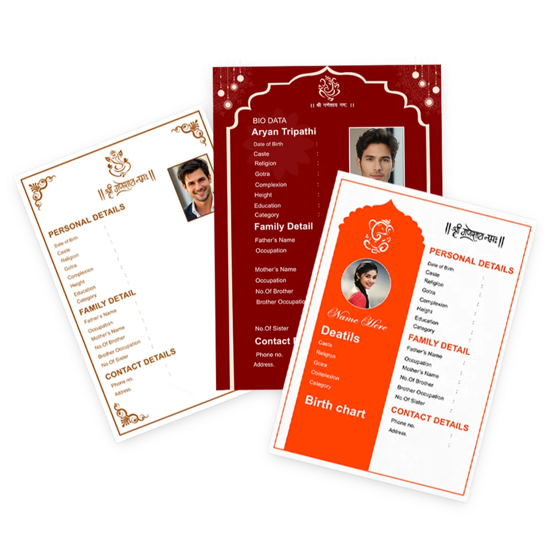 Marriage Biodata Template